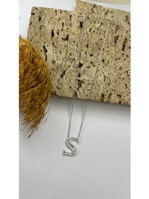 Daniel Angelson Baget Taşlı S Harf Gümüş Kolye