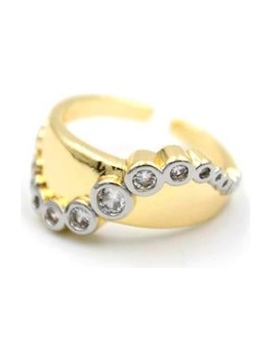 Beta Moda Hub Taşlı Yüzük - Altın