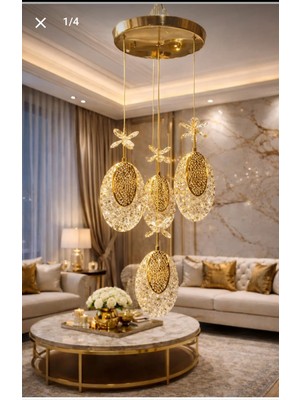 Bohem Aydınlatma Modern 3+1 Sarkıt 3 Renk LED (Beyaz Sarı Günışığı) Salon/antre/yatak Odası