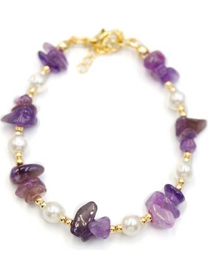 Beta Moda Hub Boncuk Bileklik - Mor