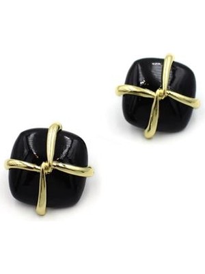 Beta Moda Hub Otantik Düğüm Küpe - Siyah