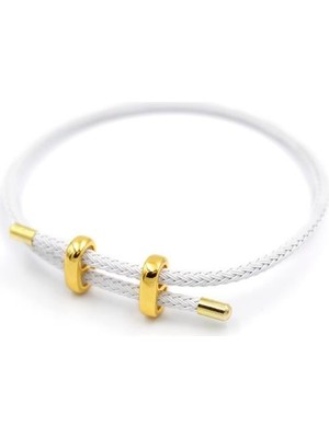 Beta Moda Hub Hasır Bileklik - Beyaz