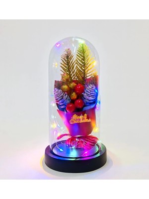 Üreticiniz Yılbaşı Temalı Işıklı  Dekoratif Cam Fanus ALK5081 481348