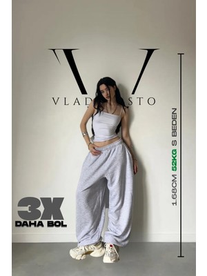 Vladivosto Paçası Ipli Mevsimlik 2 Iplik Oversize Fit Baggy Eşofman Altı