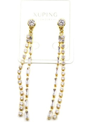 Beta Moda Hub Taşlı Küpe - Altın