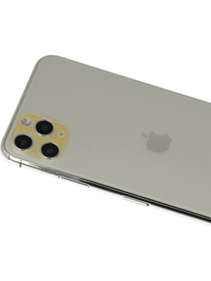 TE Dükkan Buğz Iphone 11 Pro Max Rainbow Kamera Lens Koruma Cam - Gold