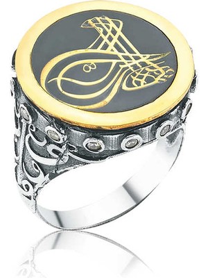 Gumush Gümüş Tuğralı Erkek Yüzük