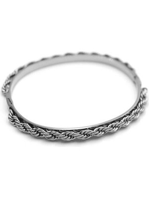 Beta Moda Hub Örgü Bilezik - Gümüş