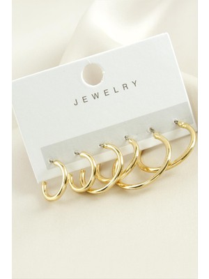 Osense 6 Adet Boru Trend Halka Küpe 1,5-2-2,5 cm