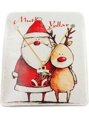 Beta Moda Hub Yeni Yıl Kolye - Altın