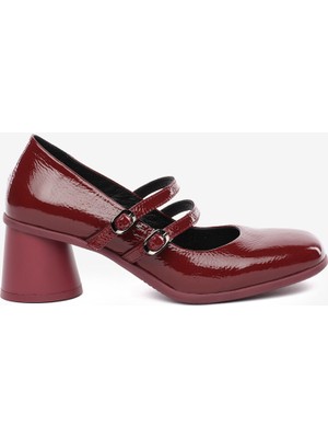 Greyder Kadın Bordo Hakiki Deri Klasik Ayakkabı 5K2KA34502