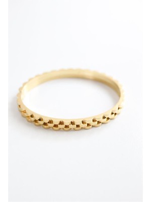 Beta Moda Hub Rl Kıvrımlı Bilezik - Altın