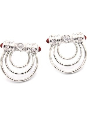 Beta Moda Hub Halkalı Küpe - Gümüş