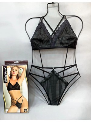 MTM My The Mall Giyim Siyah Bralet Sütyen Takım - B863