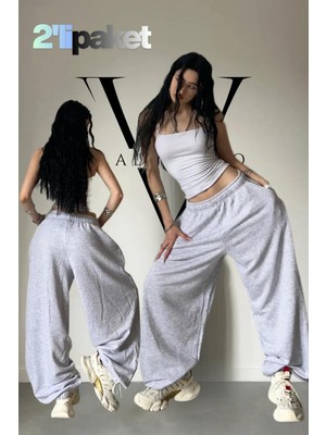 Vladivosto Paçası Ipli Mevsimlik 2 Iplik Oversize Fit Baggy Eşofman Altı