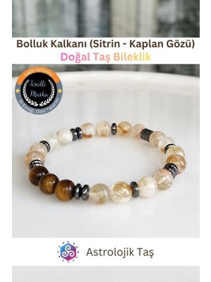ASTRO STONES Bolluk Kalkanı Sitrin – Kaplan Gözü Doğal Taş Bilekliği