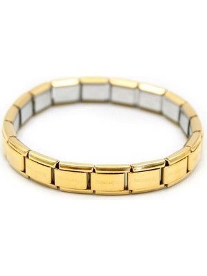 Beta Moda Hub Lastikli Çelik Bilezik - Altın