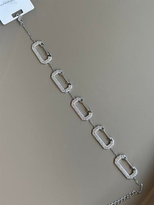 Beta Moda Hub Taşlı Bileklik - Gümüş