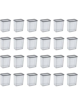 24'lü Setskali Dikdörtgen Saklama Kabı 2350 ml