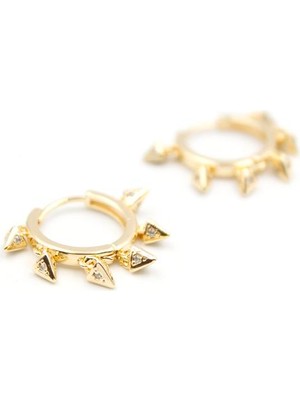 Beta Moda Hub Sallantılı Halka Küpe - Altın