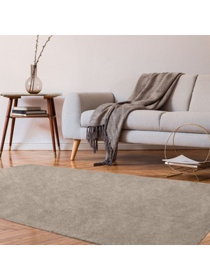 Agkhome Queen Yüksek Emici Kaymaz Tabanlı Yolluk/banyo Paspası Bej 80X120 cm