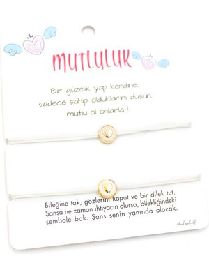 Beta Moda Hub Kalpli Arkadaş Ip Bileklik - Beyaz