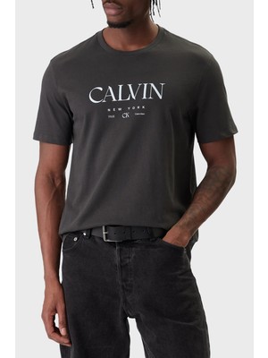 Calvin Klein Pamuklu Regular Fit Logolu Bisiklet Yaka T Shirt LV04RE807G8MN Erkek T Shirt LV04RE807G 8mn