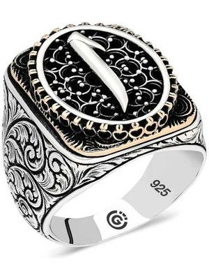 Gumush Gümüş Elif Oval Erkek Yüzük