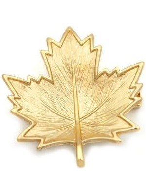 Beta Moda Hub Çınar Yaprağı Broş - Altın