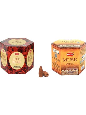 Beta Moda Hub 10 Adet Geri Akış Backflow Şelale Tütsü Konisi Tütsü Back Gül Musk