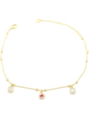 Beta Moda Hub Taşlı Halhal - Altın