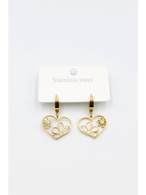 Beta Moda Hub Sedef Çiçek Küpe - Altın