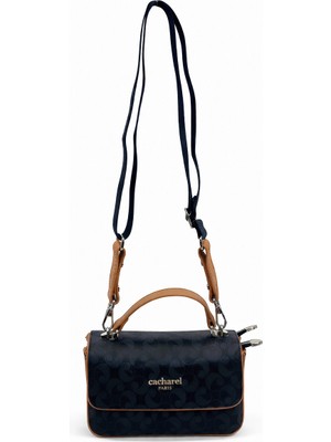 Just Polo Çapraz Askılı Kadın Çanta Siyah-Taba 8006