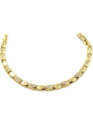 Beta Moda Hub Taşlı Vip Bileklik - Altın