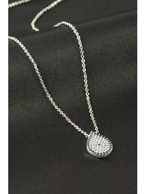 Osense Oval Nazar Zirkon Taşlı Kolye