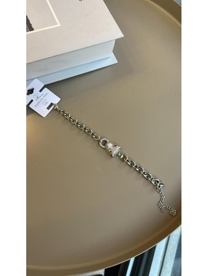 Beta Moda Hub Zirkon Leopar Bileklik - Gümüş