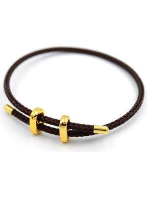 Beta Moda Hub Hasır Bileklik - Kahverengi