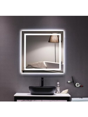 PremiumPort Modern 60X60 LED Ayna ile Banyo ve Lavabonuzda Şıklık ve Aydınlık