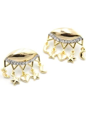 Beta Moda Hub Göz Küpe - Altın