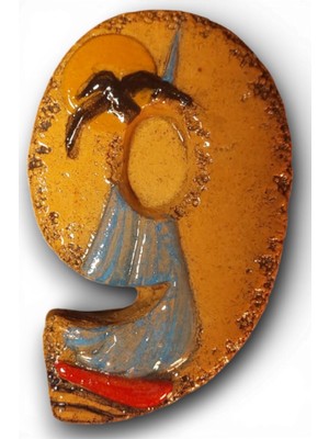 Toprakana Art Seramik Kapı No:9_ 8×13×2 (Cm) Şamot Yelkenli Handmade