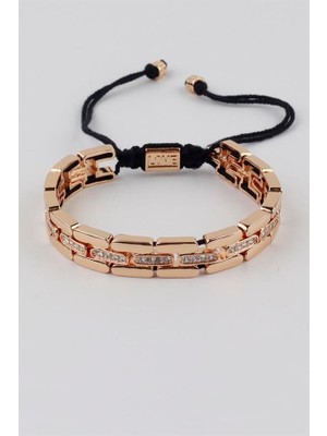 Beta Moda Hub Ipli Çelik Bileklik - Altın