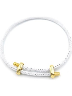 Beta Moda Hub Ip Bileklik - Beyaz