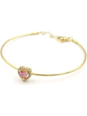 Beta Moda Hub Kalp Bilezik - Altın