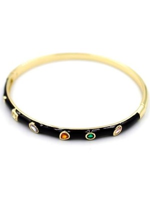 Beta Moda Hub Mineli Bilezik - Siyah