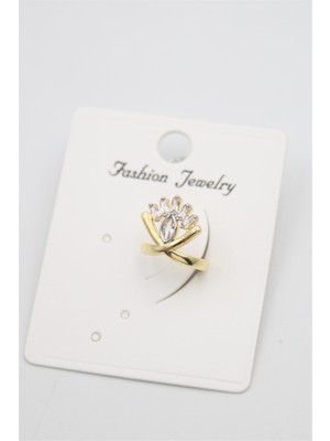 Beta Moda Hub Taşlı Kıkırdak Küpe - Altın