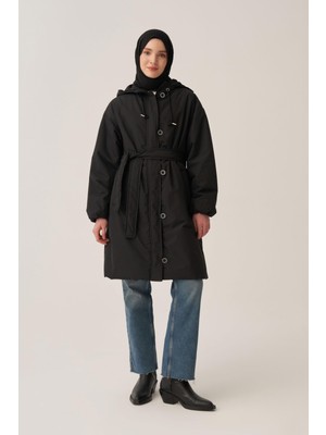 ALLDAY Siyah-Kemerli Relax Şişme Mont