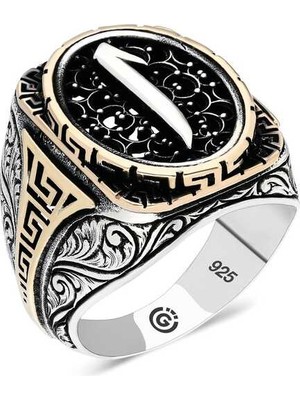 Gumush Gümüş Elif Oval Erkek Yüzük