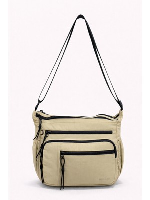 Louisiana Polo Bolsas Çapraz Askılı Kadın Çanta Bej 1112