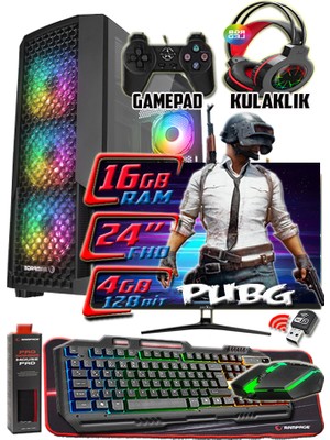 Warbox PUBG 24" Monitör i5 3350p 16gb Ram 256gb Ssd 250gb Hdd GT740 DDR5-4gb E.kartı Gaming Takım Bilgisayar