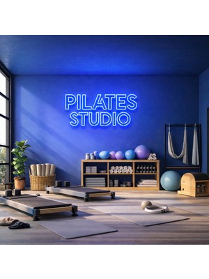 Dekoraven Pilates Studio Neon Tabela | Spor & Stüdyo DEKORASYONU(80X40CM)